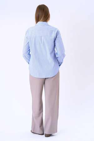 Chemise Rayée Thalia - Bleu Clair