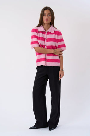 Alba Polo Knit - Rose/Fuxia