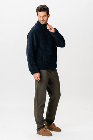 Veste en toison - marine