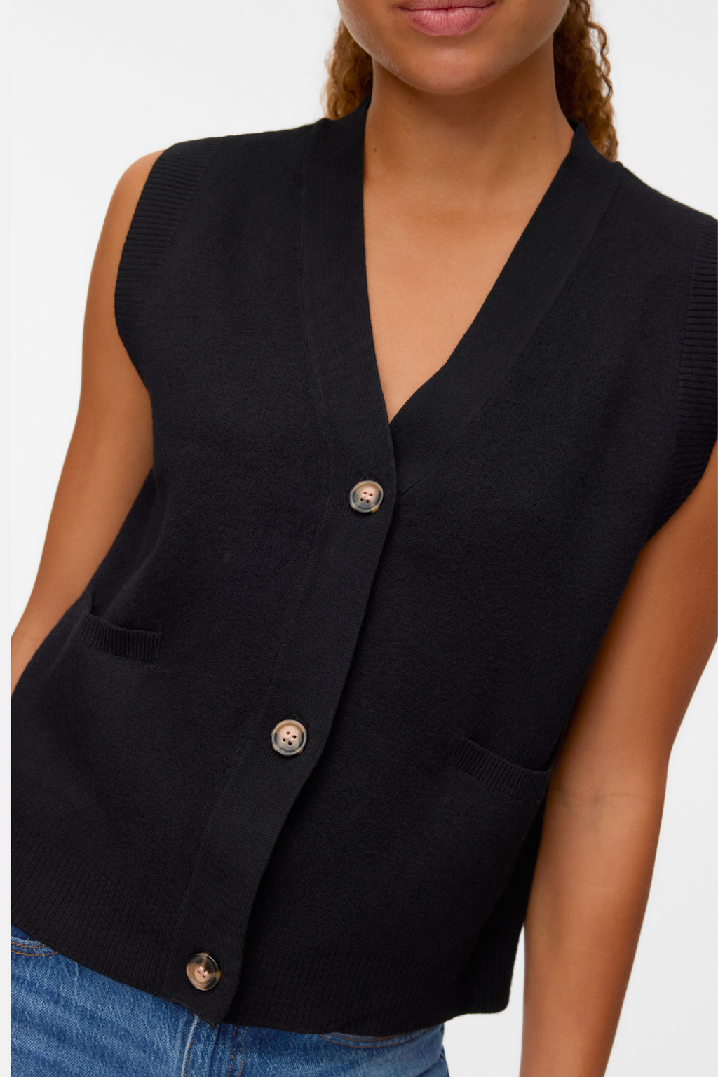 Gire de bouton Saba en V - noir