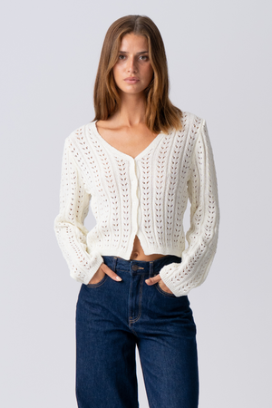 Virginia tricot Cardigan - Ecru