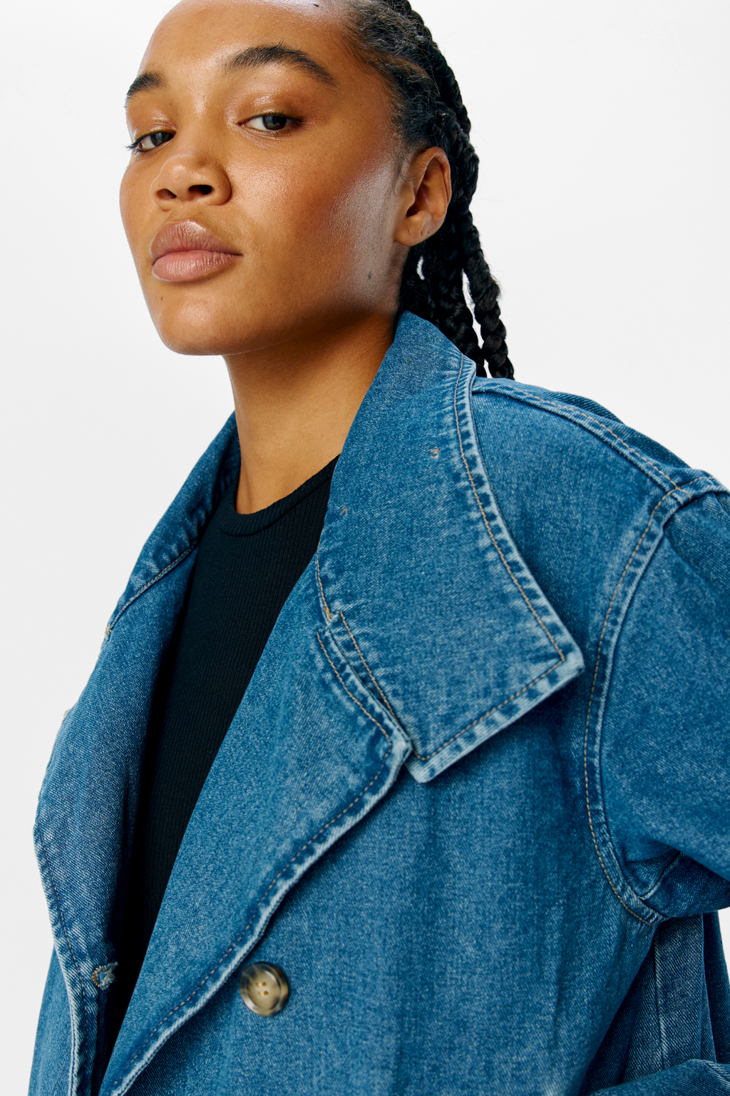 Veste en jean Tilla Gro L / s - Denim bleu moyen