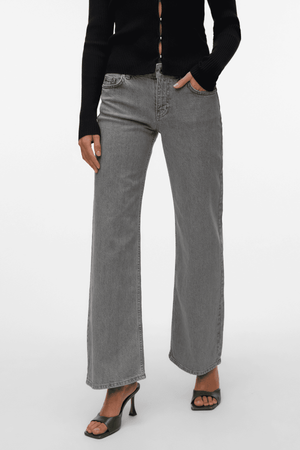 Alexis Low Taist Denim Jeans - Denim gris clair