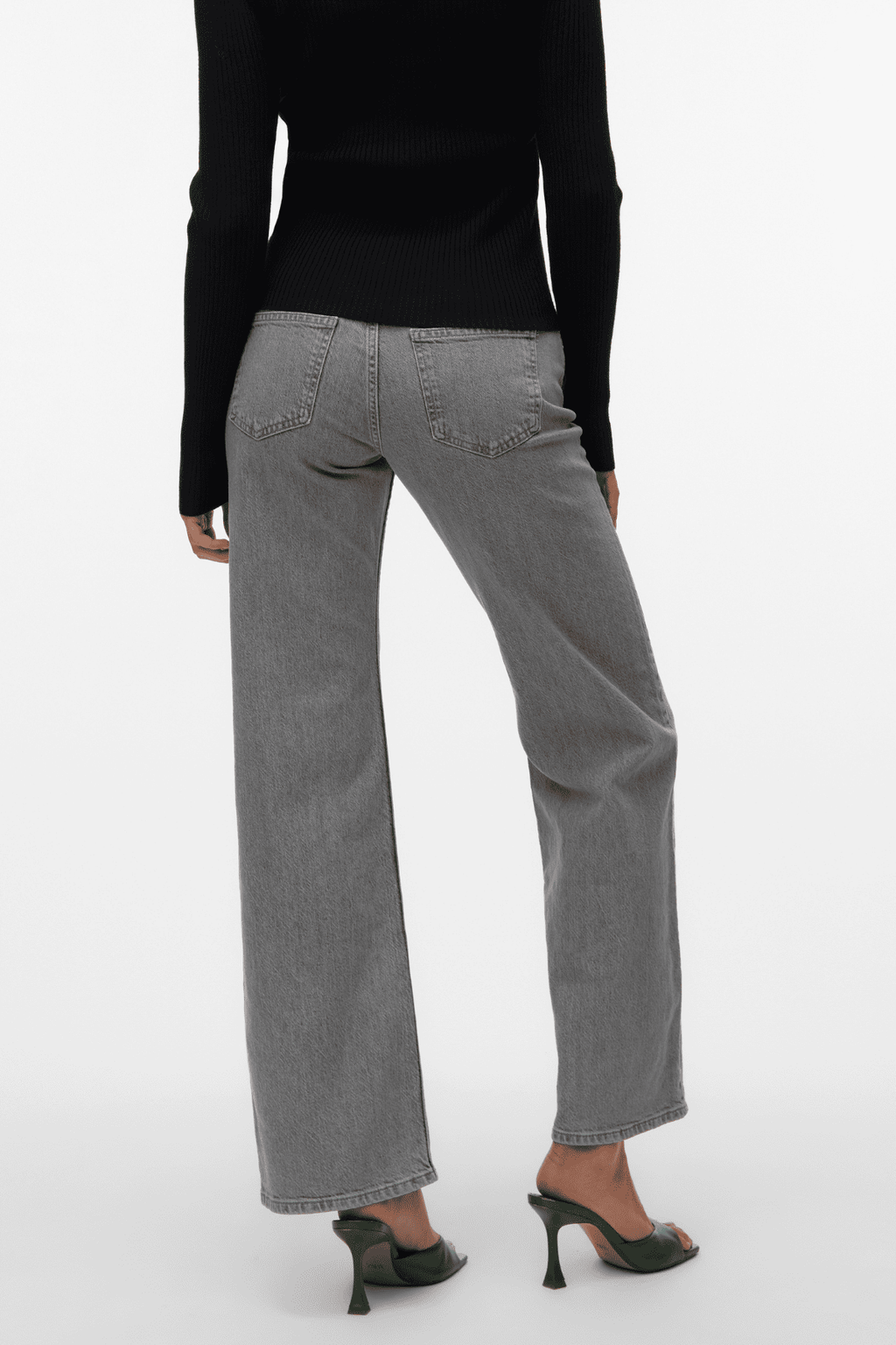 Alexis Low Taist Denim Jeans - Denim gris clair