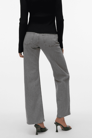Alexis Low Taist Denim Jeans - Denim gris clair