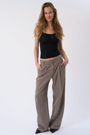 Mila Wide Pants - Taupe