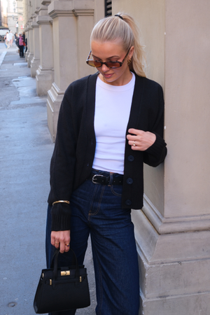 Cardigan tricoté - noir