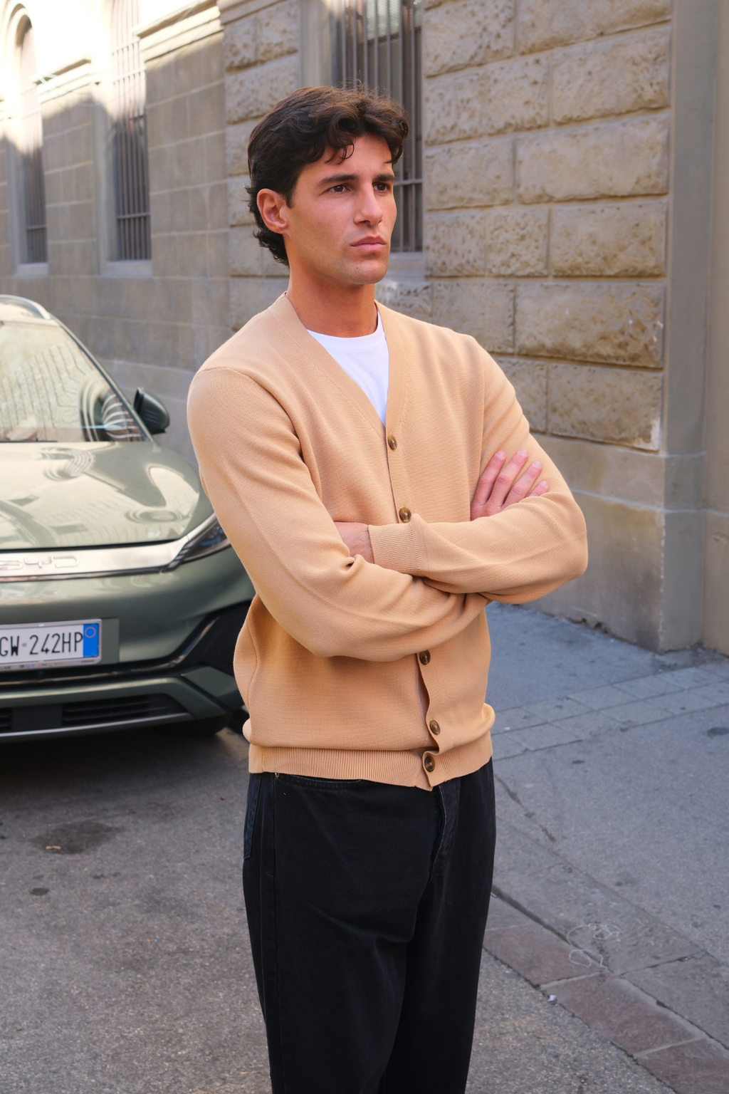 Cardigan en tricot milo - sable