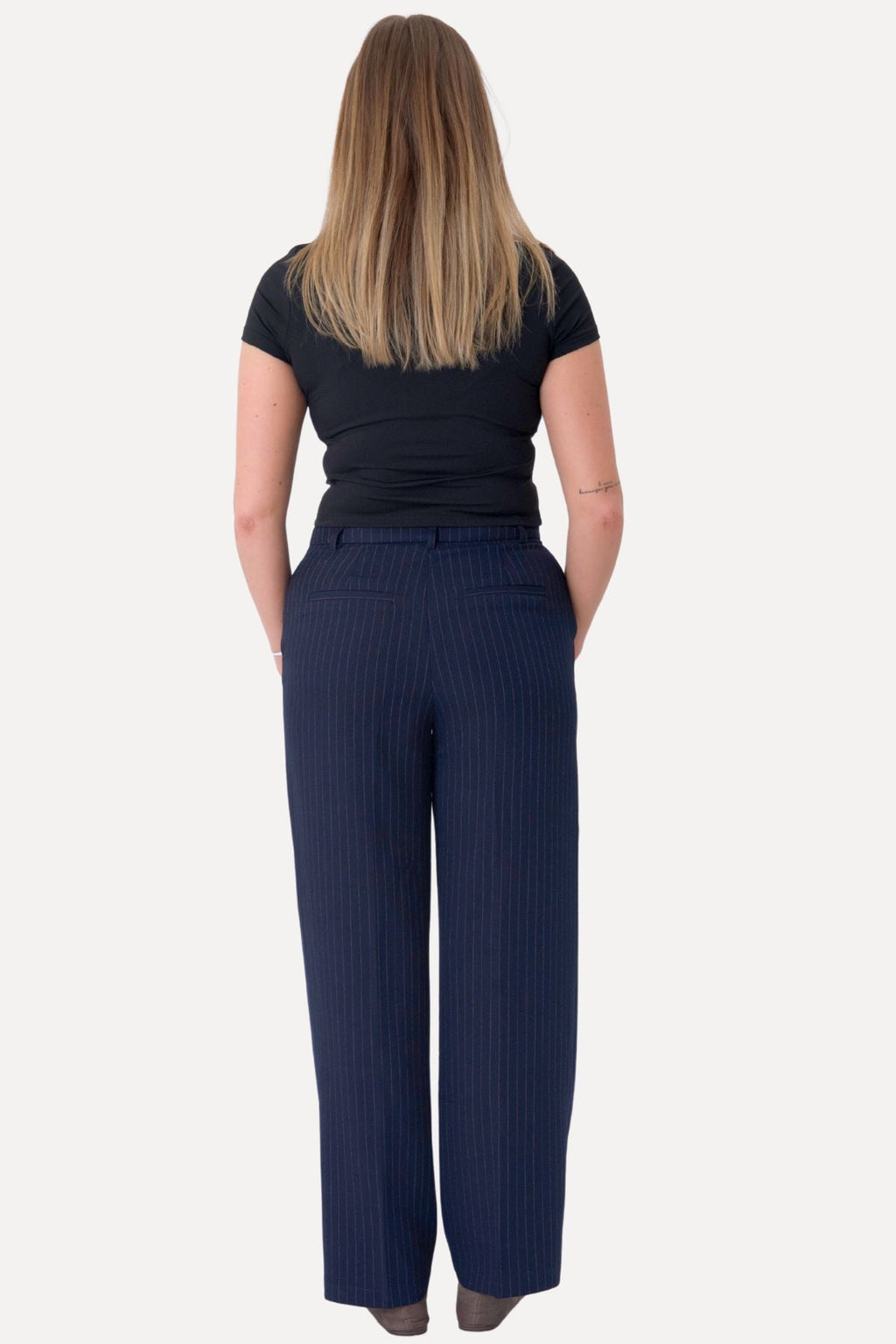 Classic Suit Pants - Navy Pinstripe