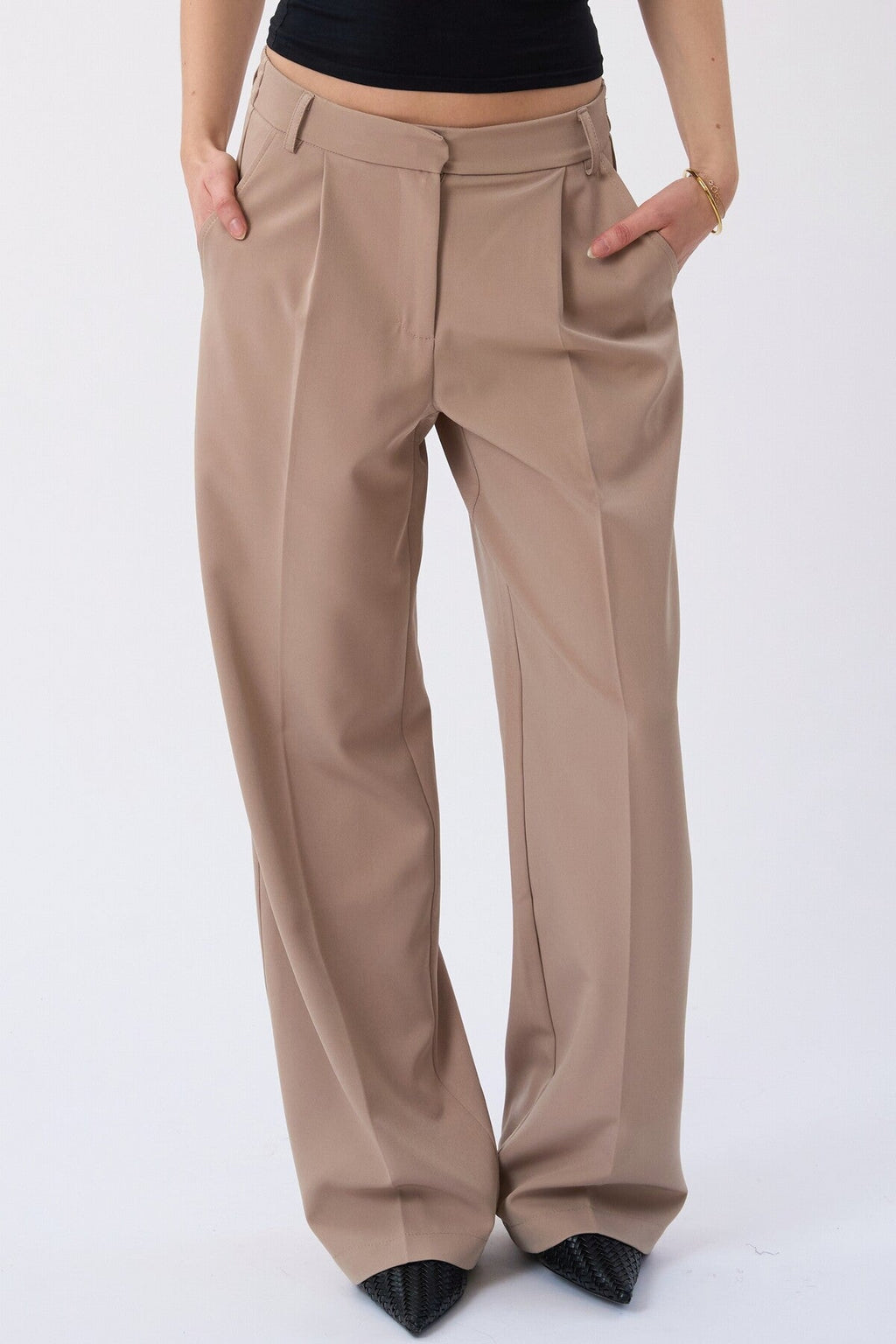 Mila large Pants -Beige