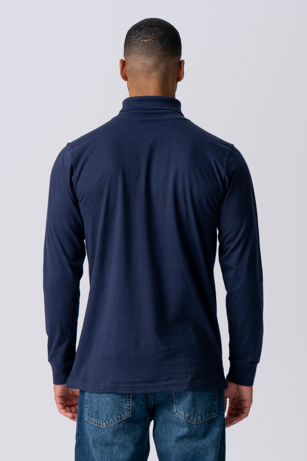 Roll collar sweater - Navy