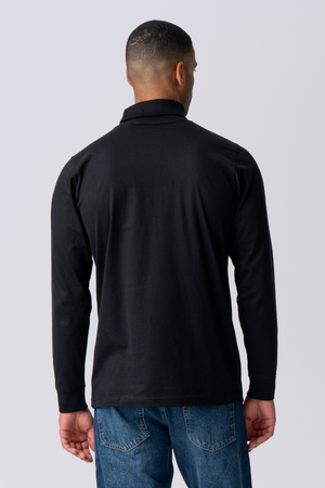 Roll collar sweater - Black