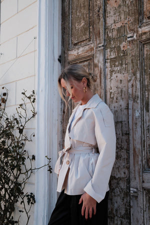 Sia Short Trenchcoat - Off White