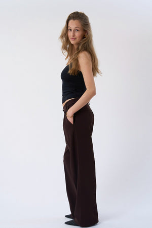 Mila large Pants - Marron