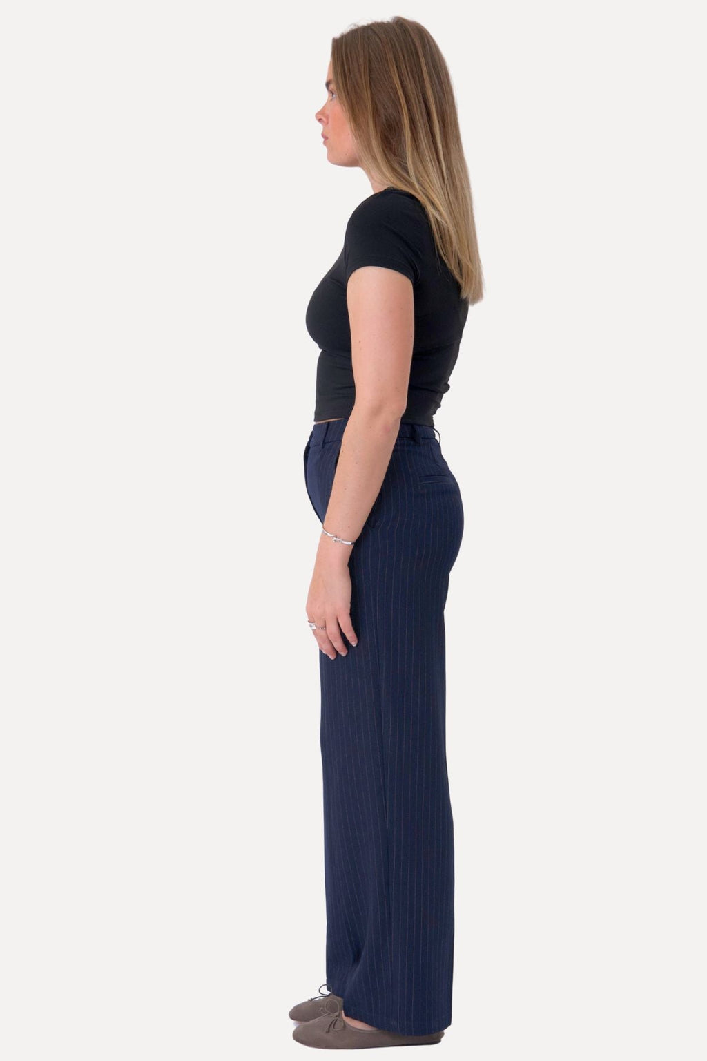 Classic Suit Pants - Navy Pinstripe