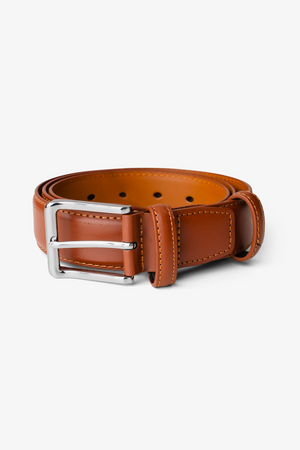 Ceinture en cuir classique - Marron clair