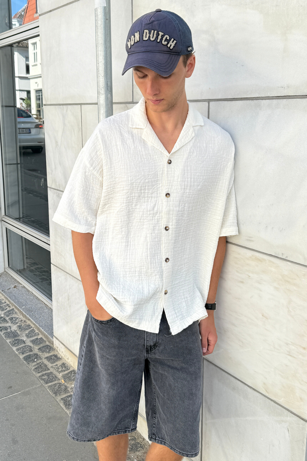 Chemise à manches courtes - blanc