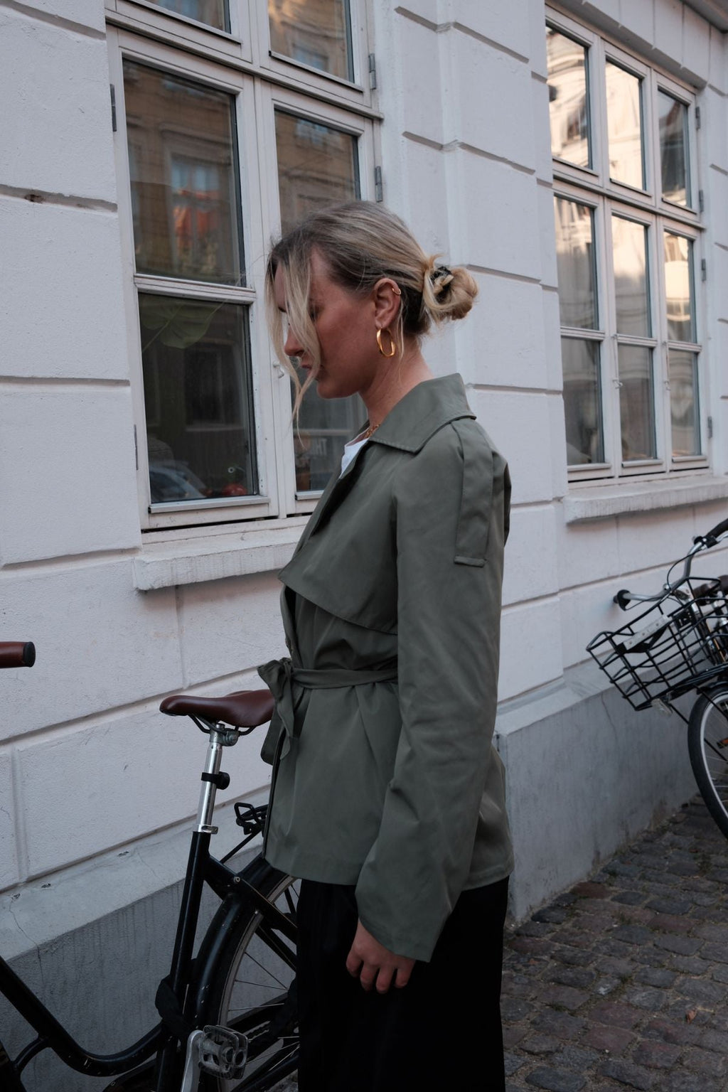 Sia Short Trenchcoat - Khaki