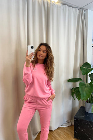 Pantalon de survêtement de couleur - rose