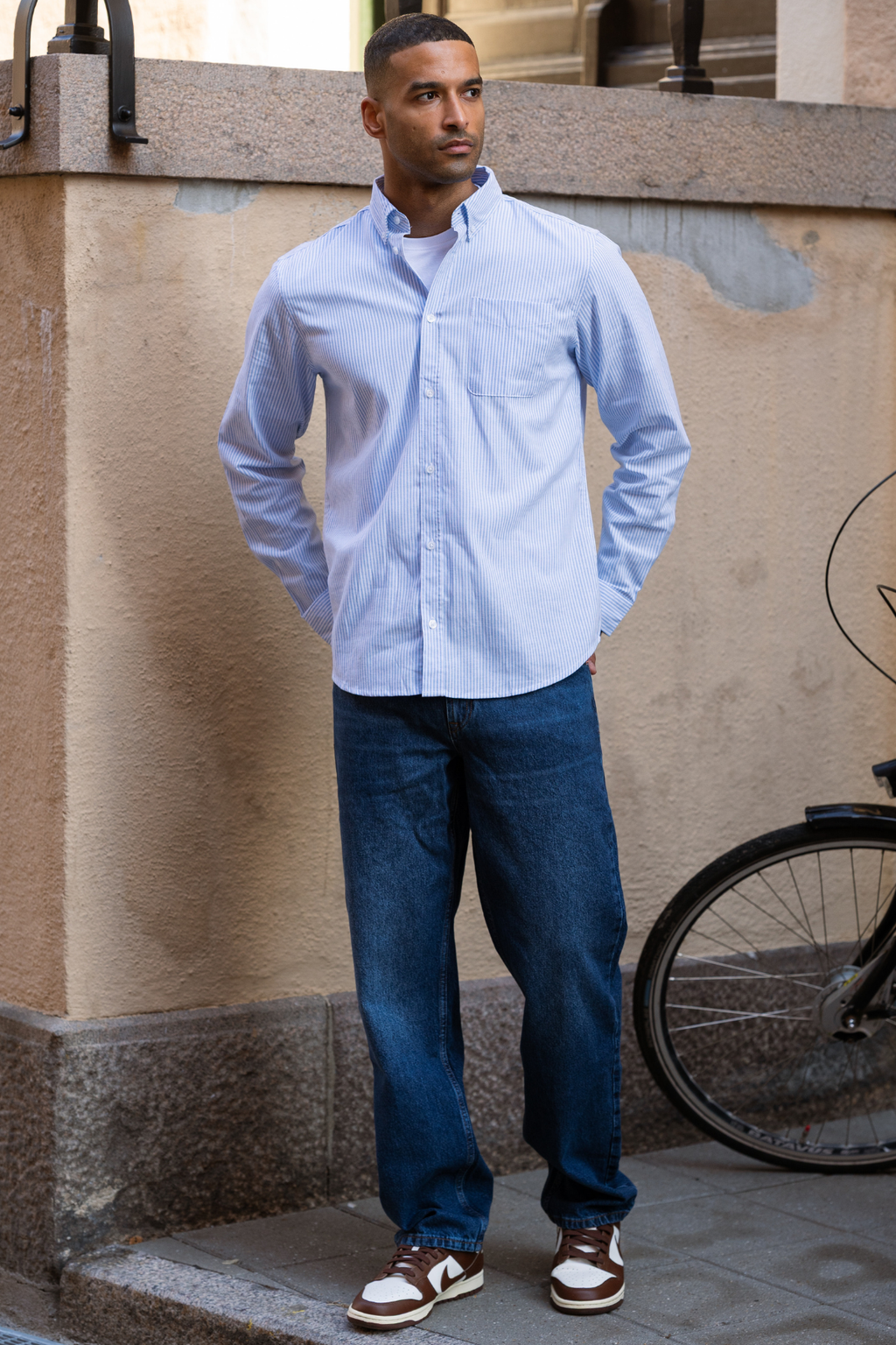 Jeans en ajustement détendu - denim bleu foncé