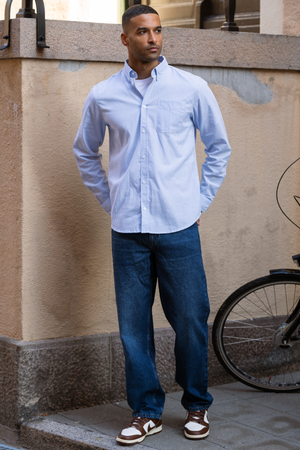 Jeans en ajustement détendu - denim bleu foncé