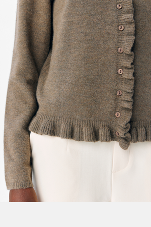 Elva Knit Cardigan - Morel Melange