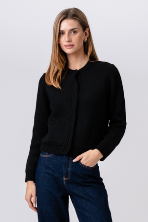Cardigan en maille Emilie - Noir