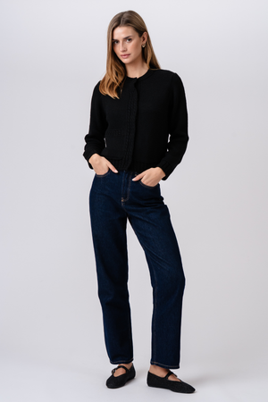 Cardigan en maille Emilie - Noir