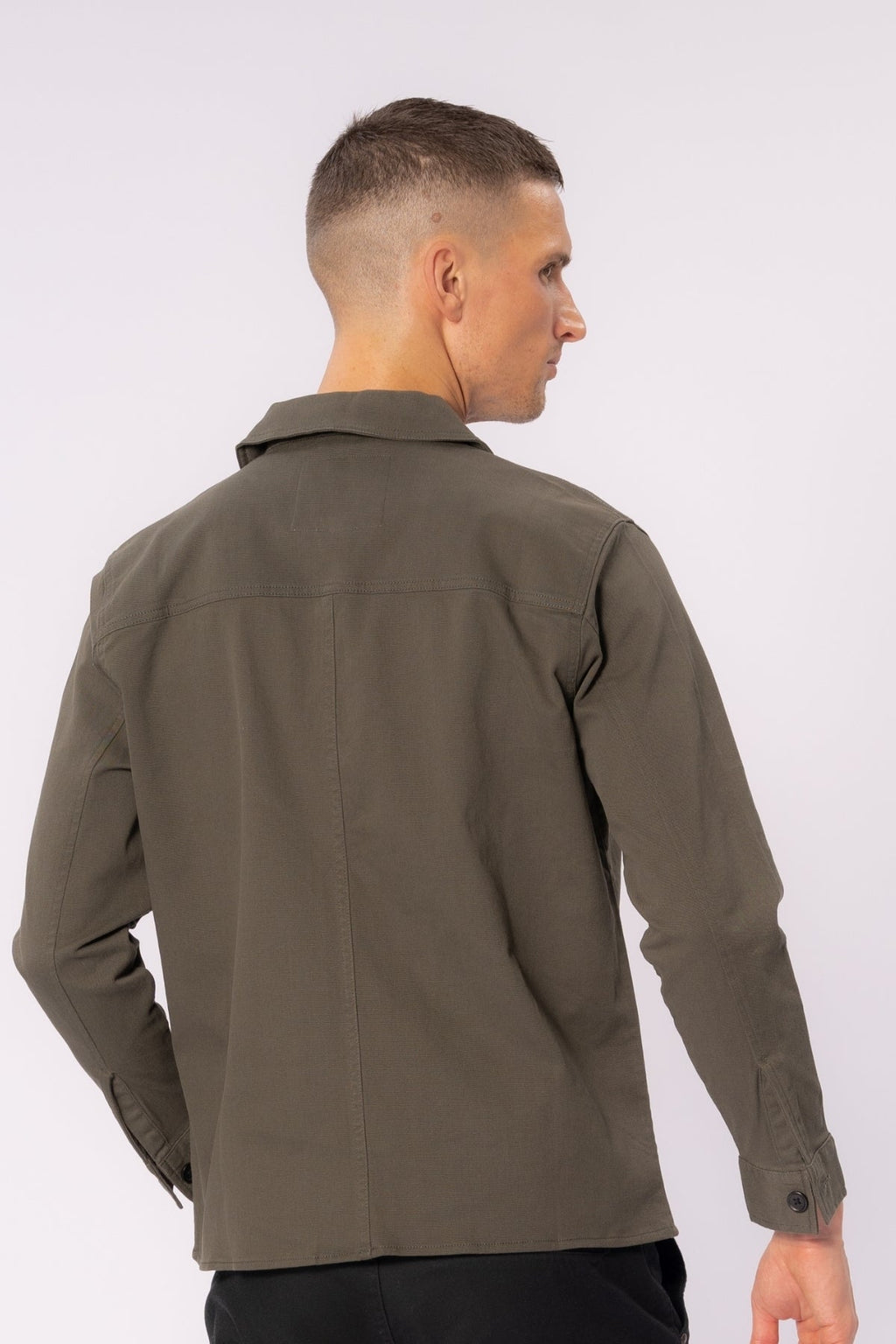 Veste de chemise à serre - Olive foncée