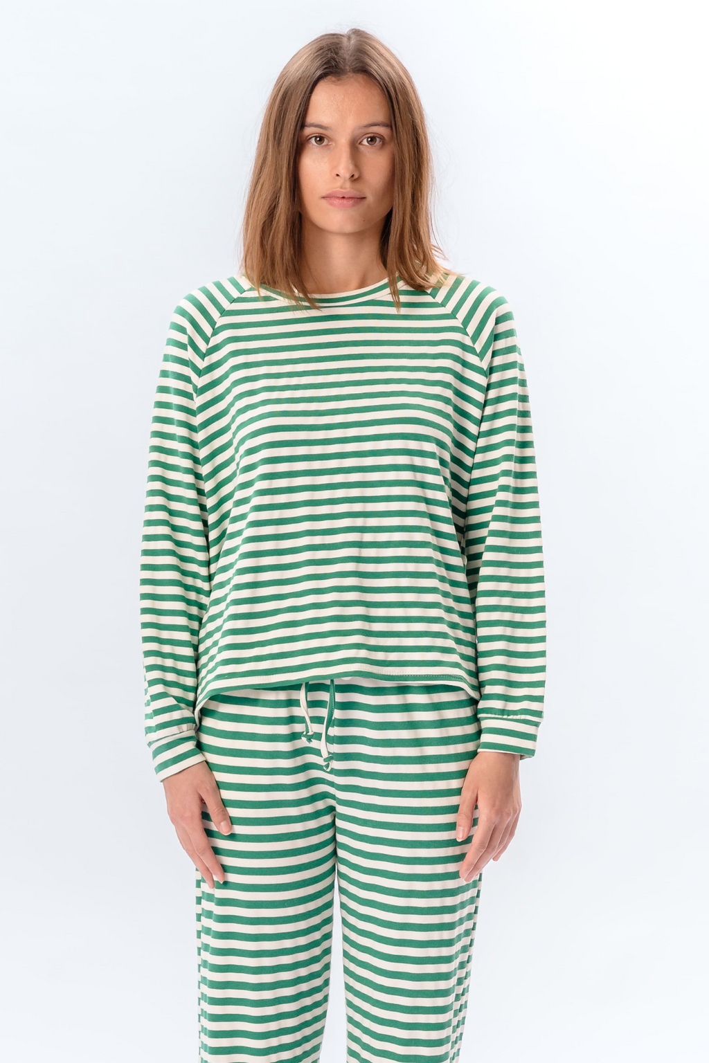Stripped Long Sleeve Regular Fit - Green