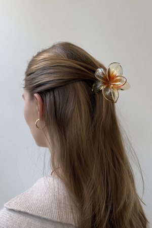 Flower Hair Clip - White