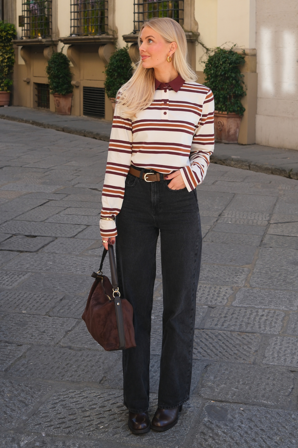 Nana L / S Polo Top - Java