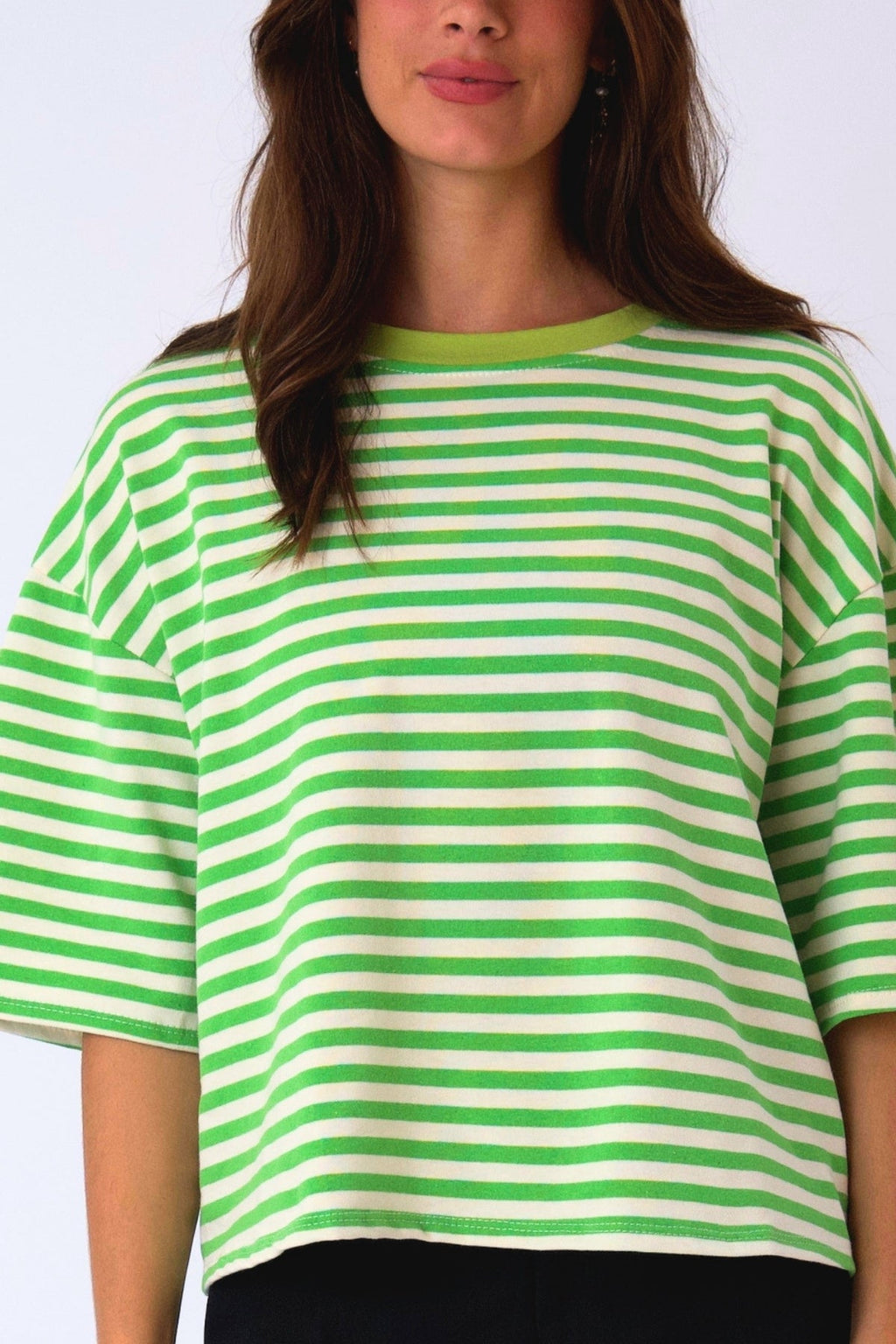 T-Shirt Zoé - Vert/Blanc