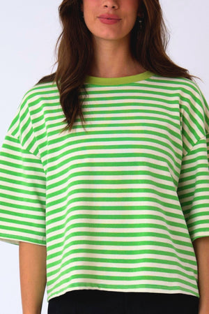 T-Shirt Zoé - Vert/Blanc
