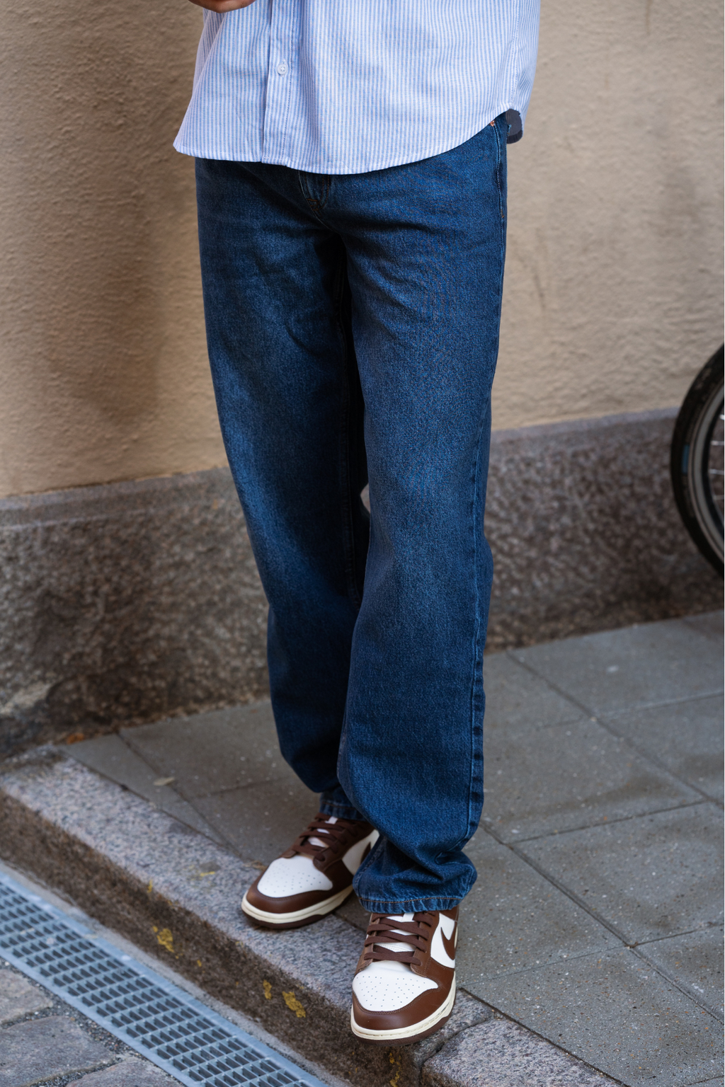 Jeans en ajustement détendu - denim bleu foncé