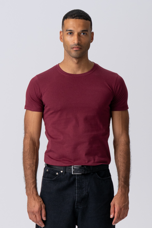 T-shirt musculaire - rouge bordeaux