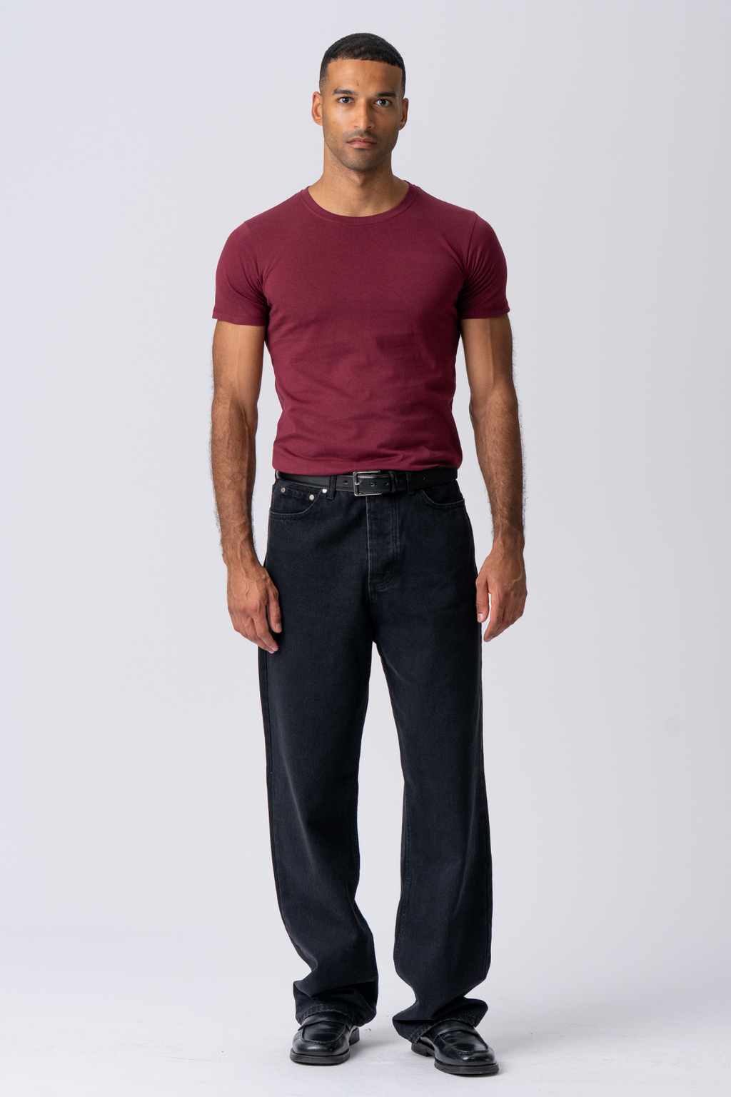 T-shirt musculaire - rouge bordeaux