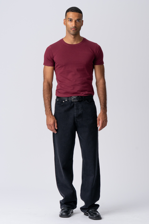 T-shirt musculaire - rouge bordeaux