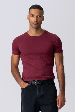 T-shirt musculaire - rouge bordeaux