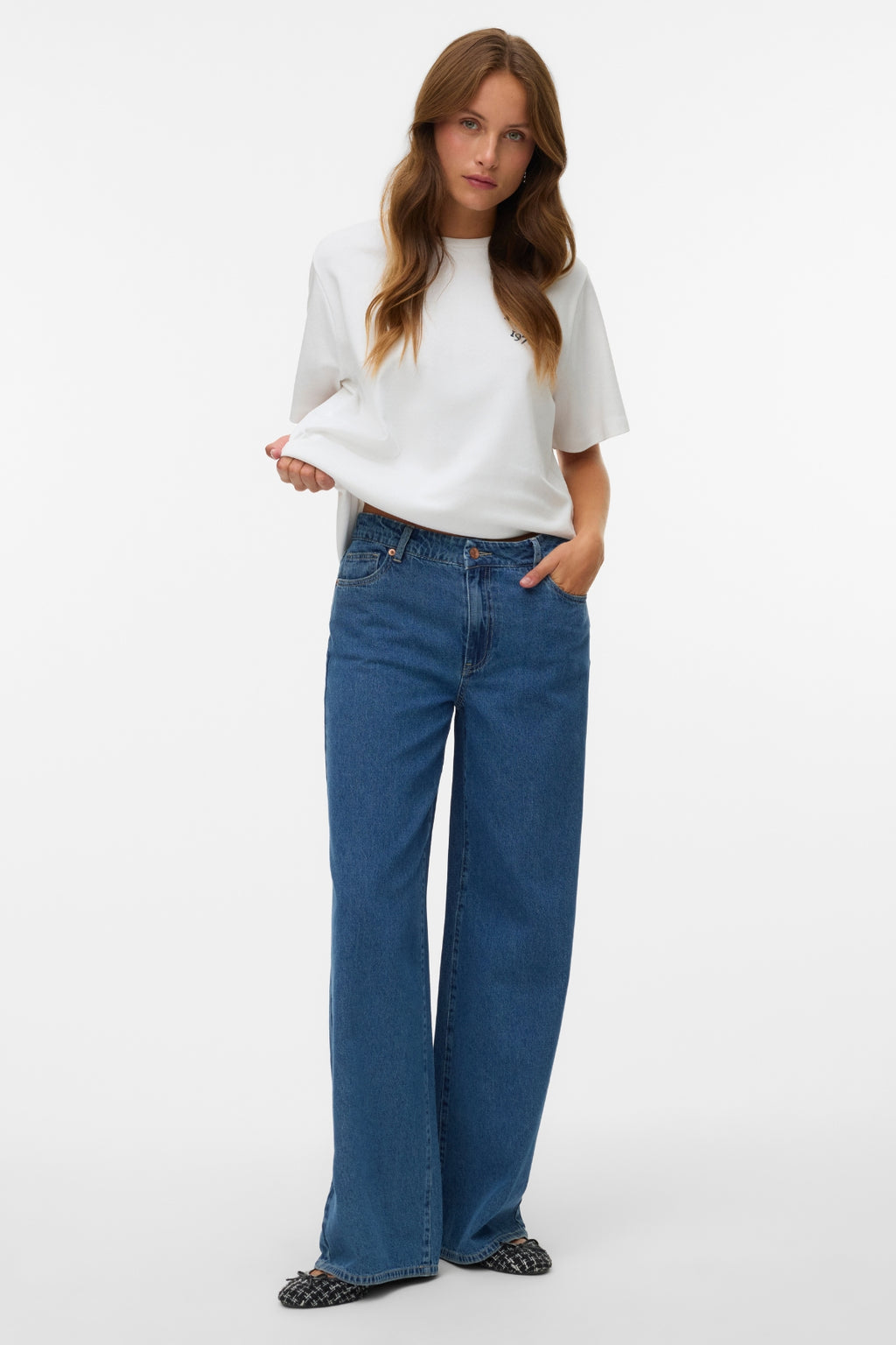 Jean large Remy - Denim bleu moyen