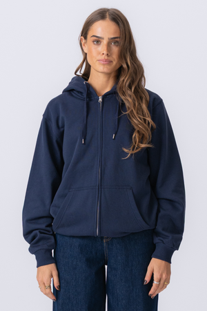 Hoodie zip de base - Marine