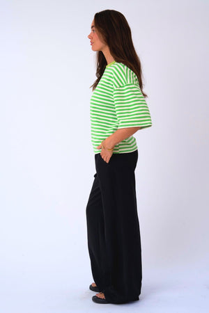 T-Shirt Zoé - Vert/Blanc