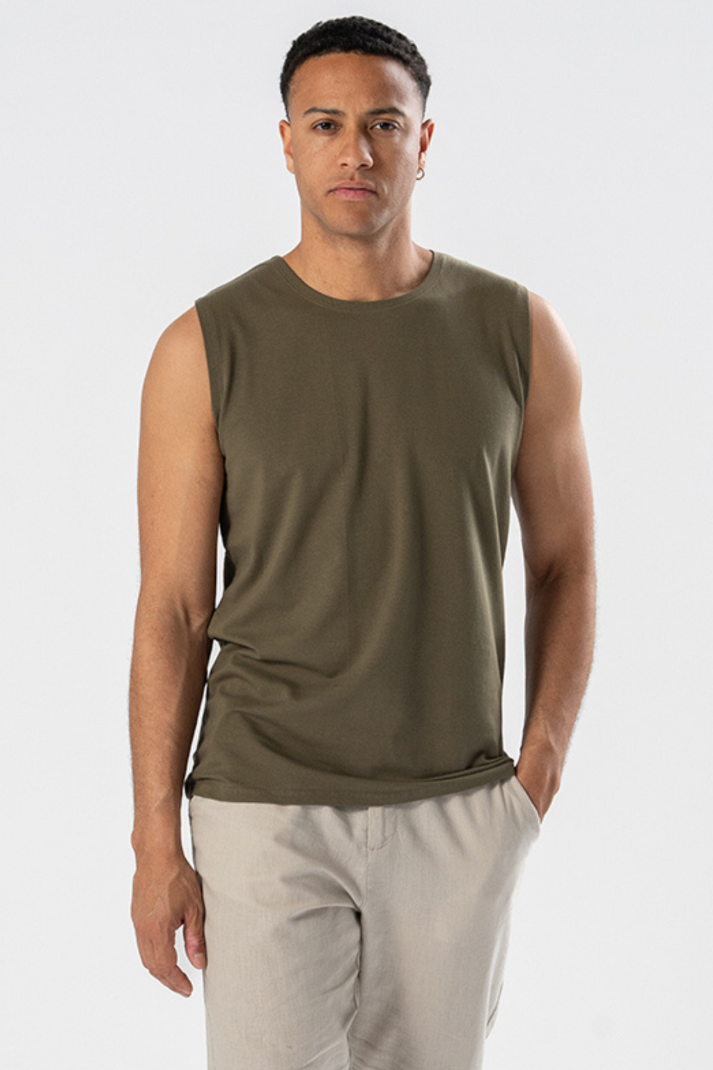 Tee sans manches - Olive