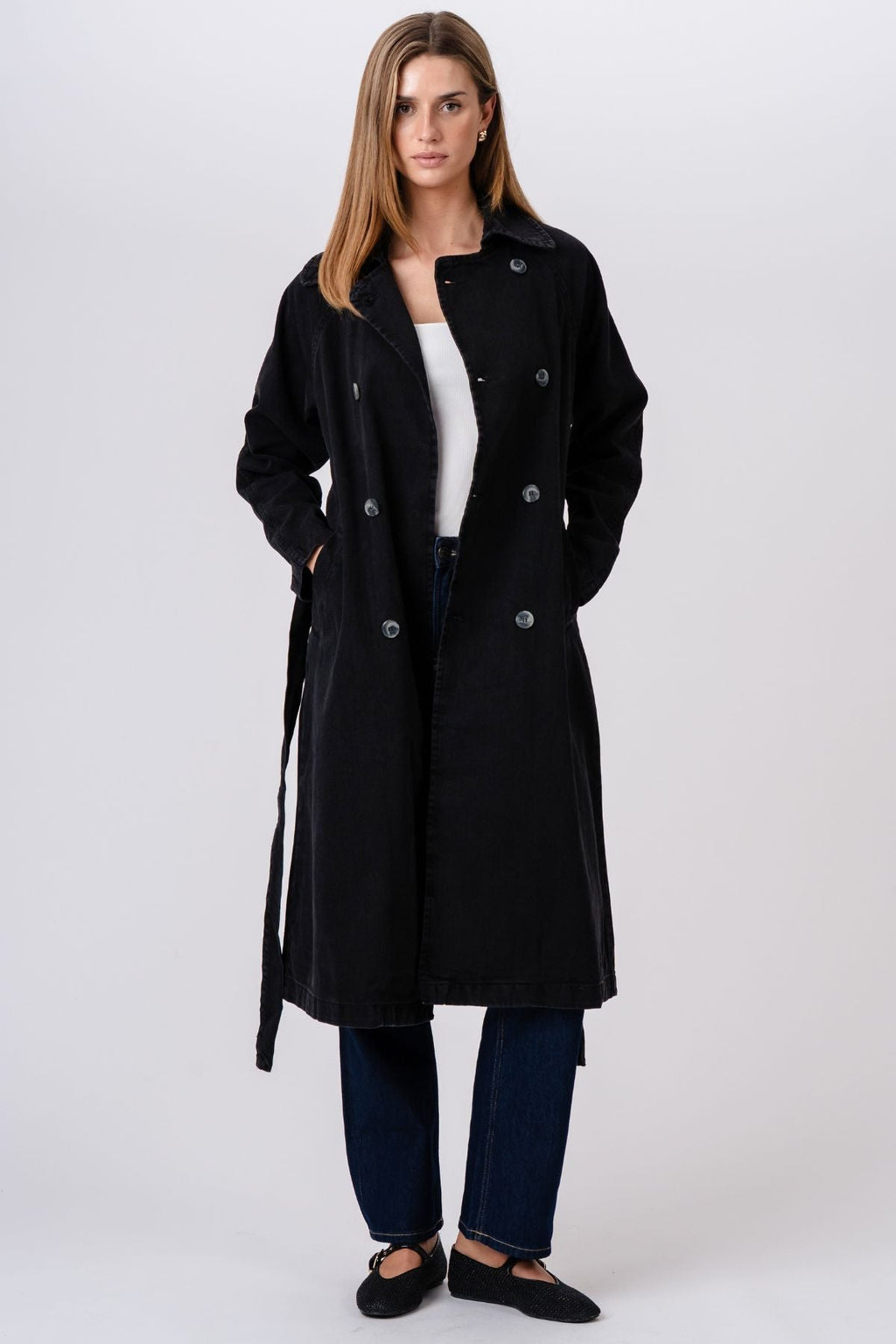 Trench en jean - bleu foncé