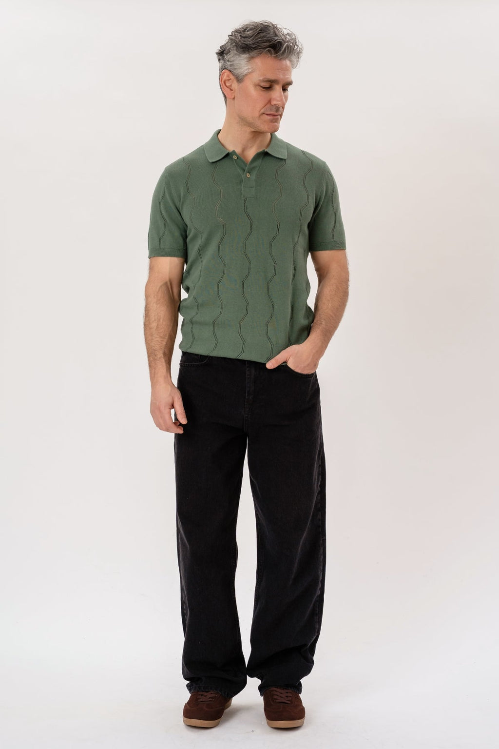 Duran Knit Polo - Green