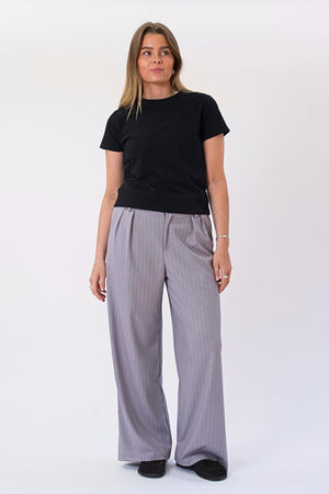 Paloma à fines rayures Pants -Taupe