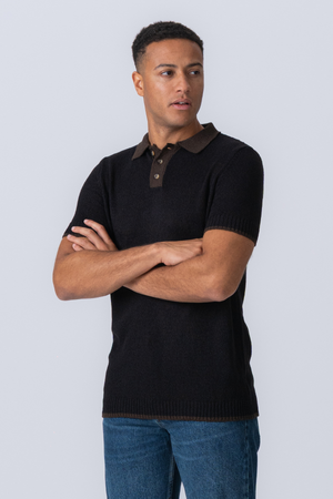 Knitted Polo - Black