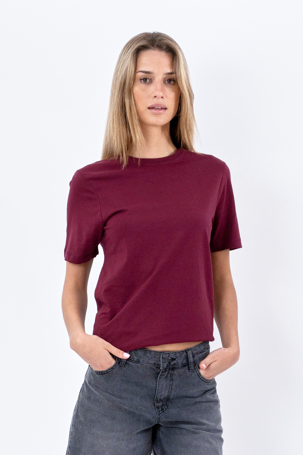 Boyfriend Tee - Bourgogne Red