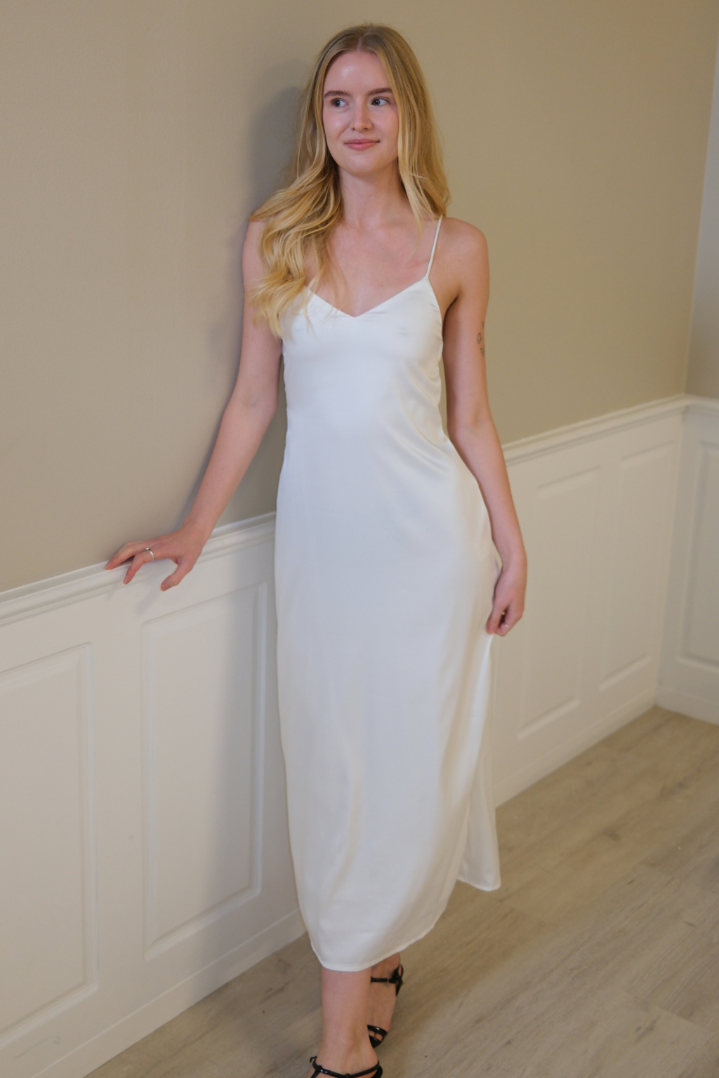 Elina Strap Dress - White