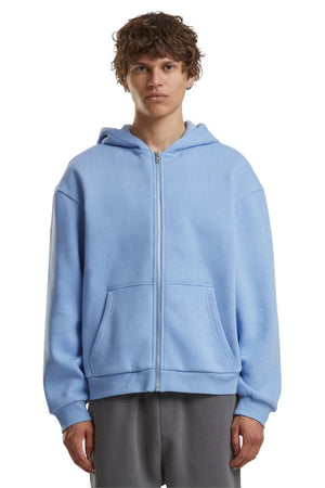 Sweat à capuche à zip quotidien - bleu poudre
